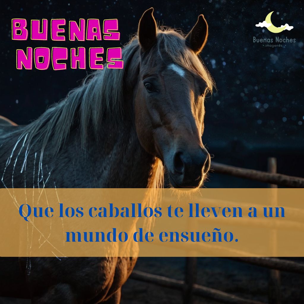 Imagenes de buenas noches con caballos 1