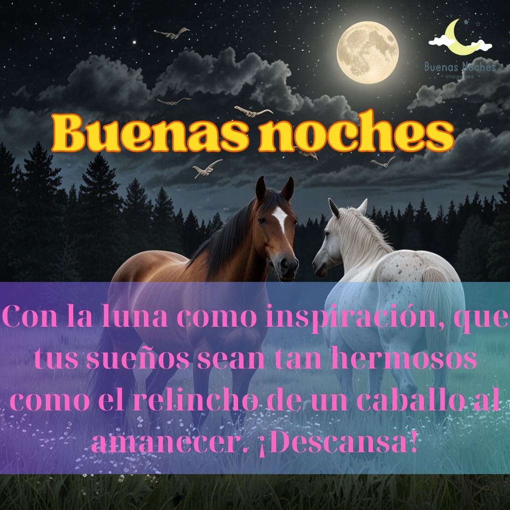 Imagenes de buenas noches con caballos 34