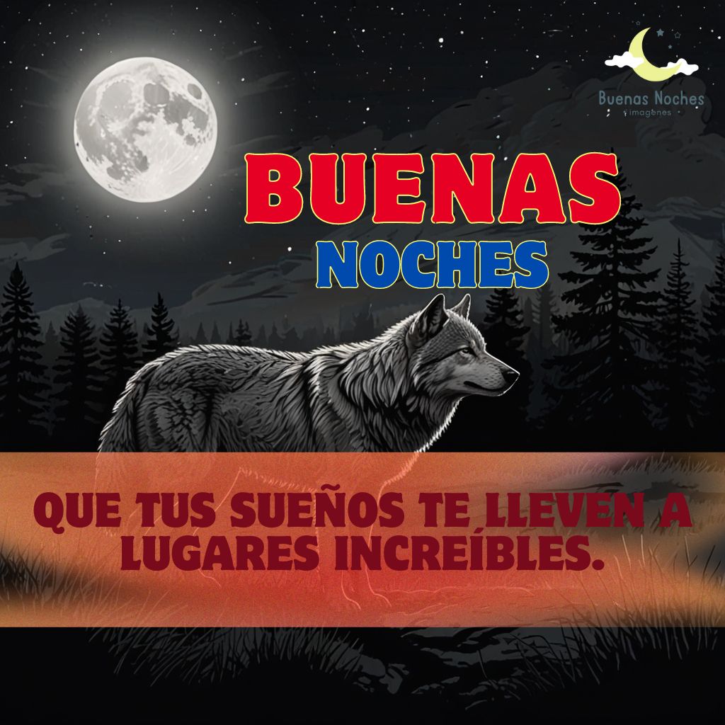 Imagenes de buenas noches con lobos 12