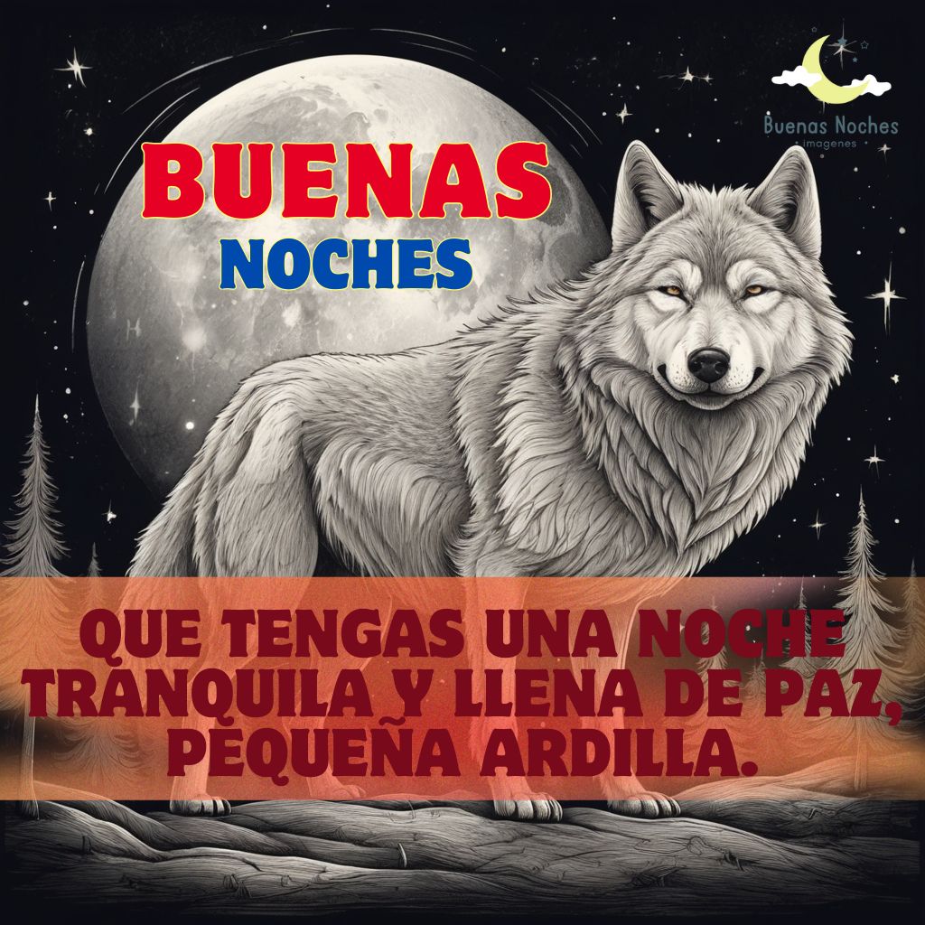 Imagenes de buenas noches con lobos 6