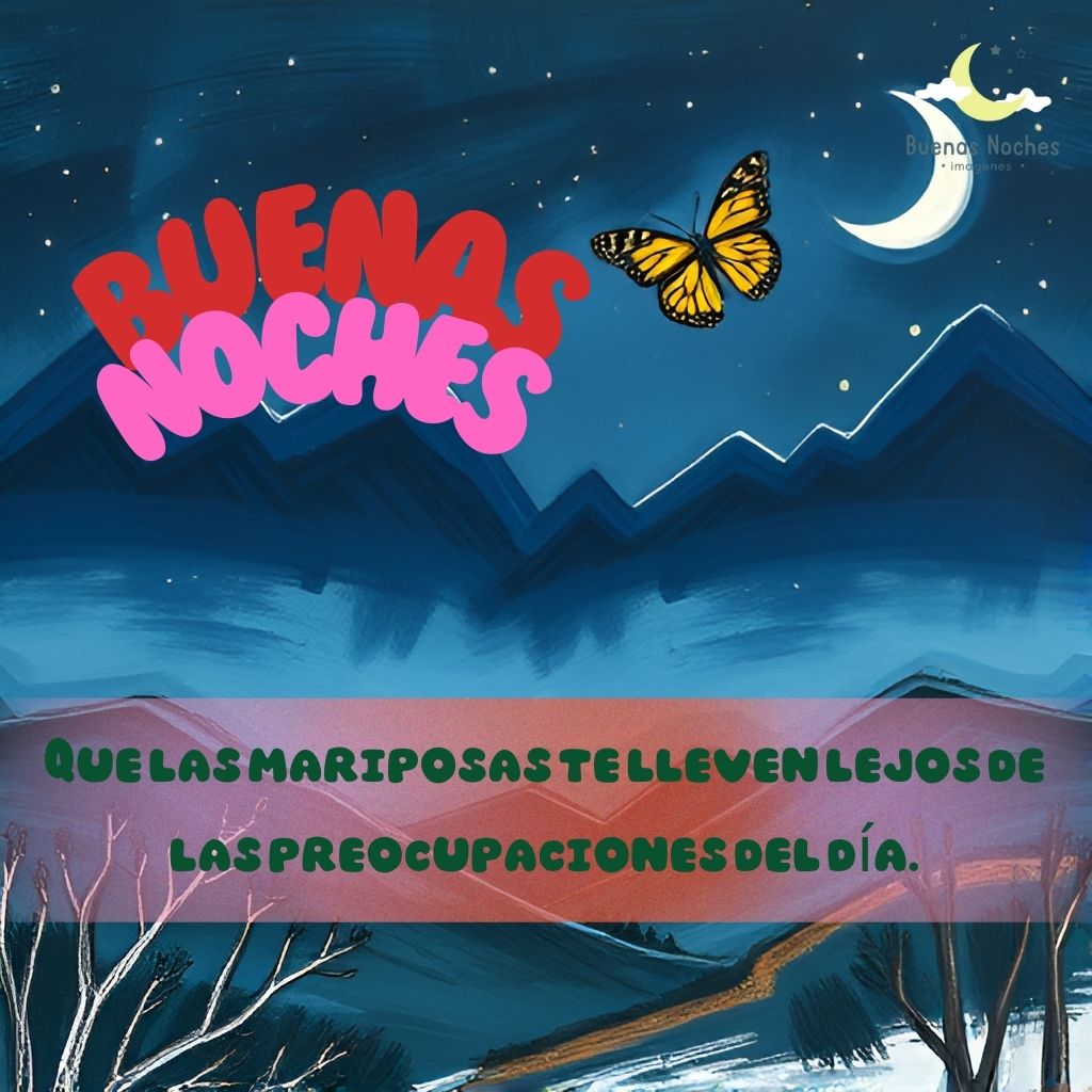 imagenes de buenas noches con mariposas 14