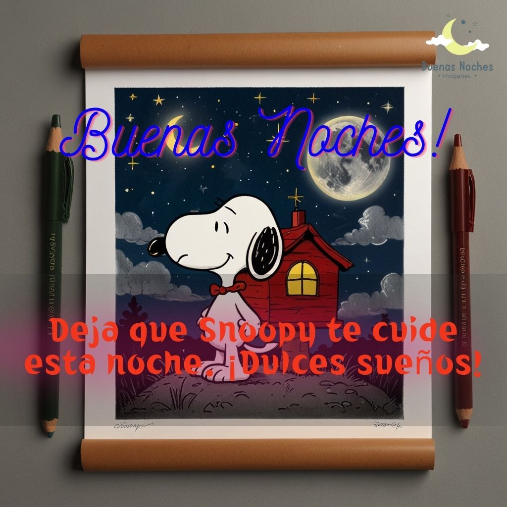 imagenes de buenas noches con snoopy 13