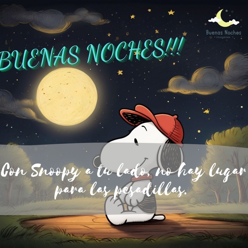 imagenes de buenas noches con snoopy 3