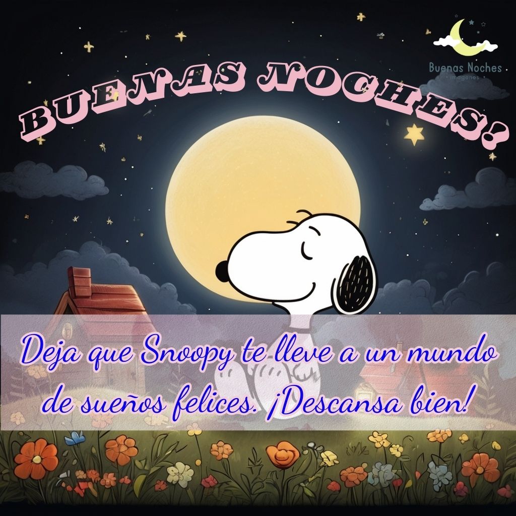 imagenes de buenas noches con snoopy 4