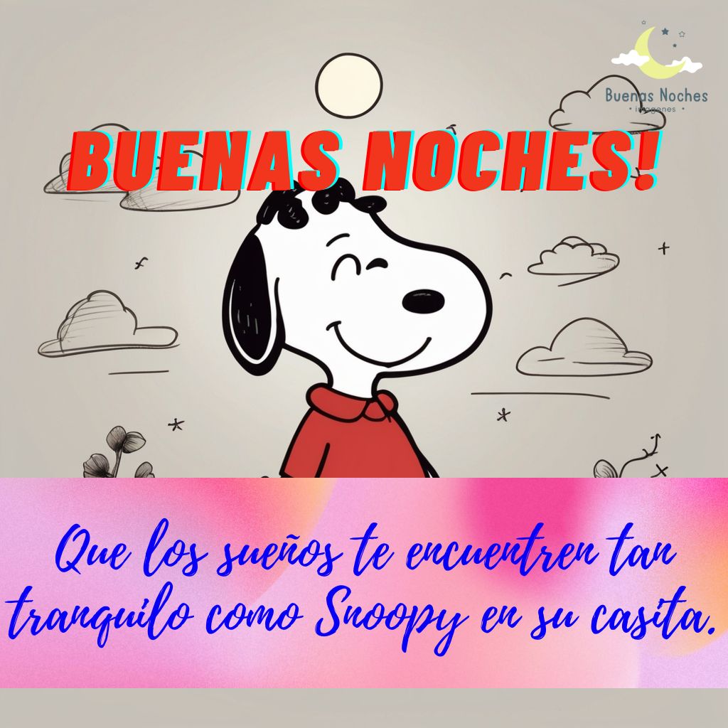 imagenes de buenas noches con snoopy 6