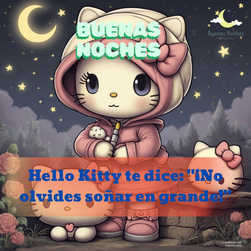 imagenes de buenas noches hello kitty 10