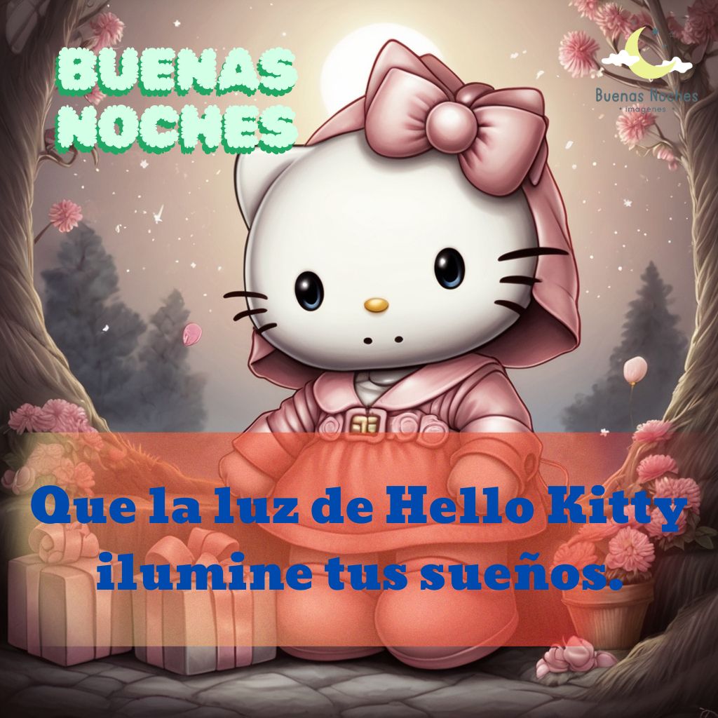 imagenes de buenas noches hello kitty 13