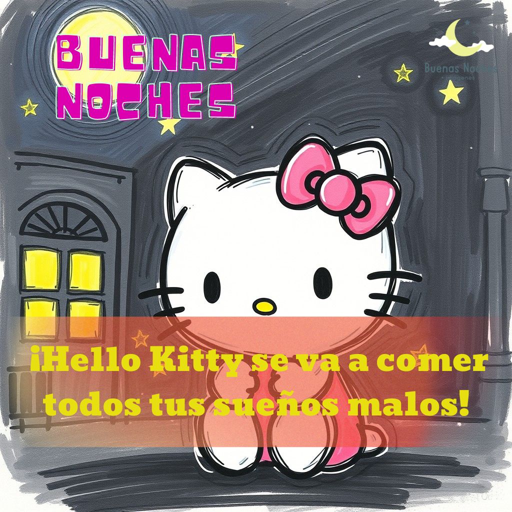 imagenes de buenas noches hello kitty 22