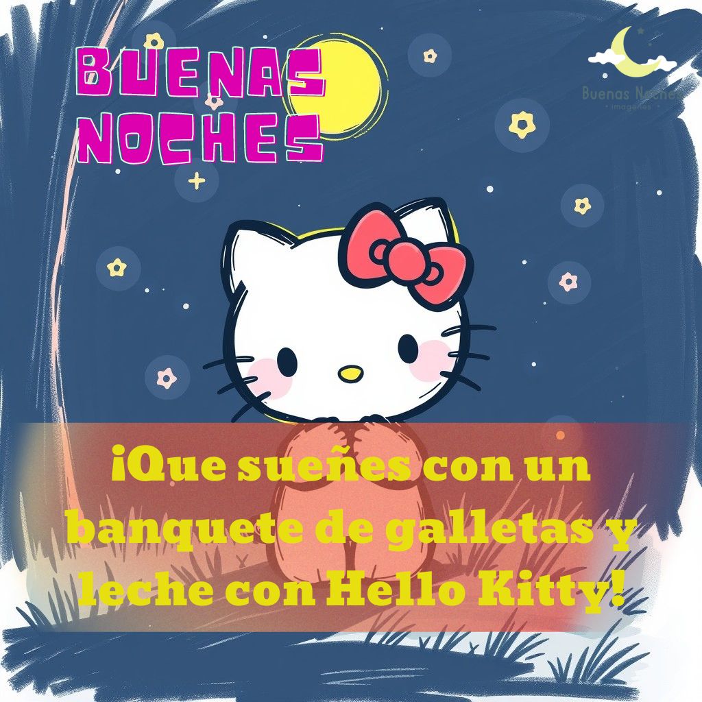 imagenes de buenas noches hello kitty 24