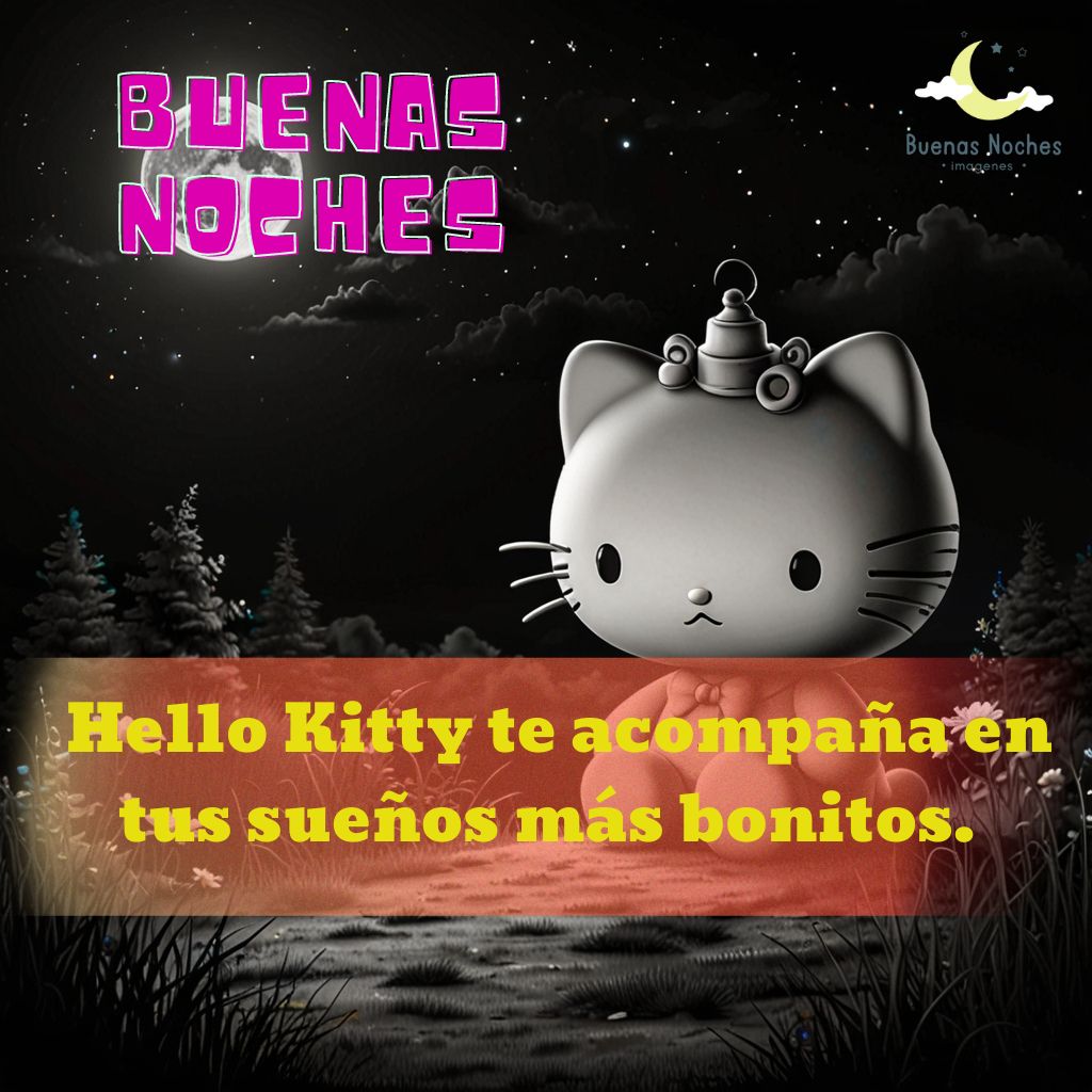 imagenes de buenas noches hello kitty 43