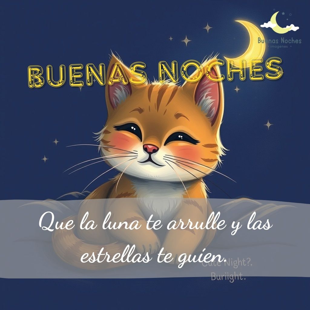 Imagenes de buenas noches con gatos 19