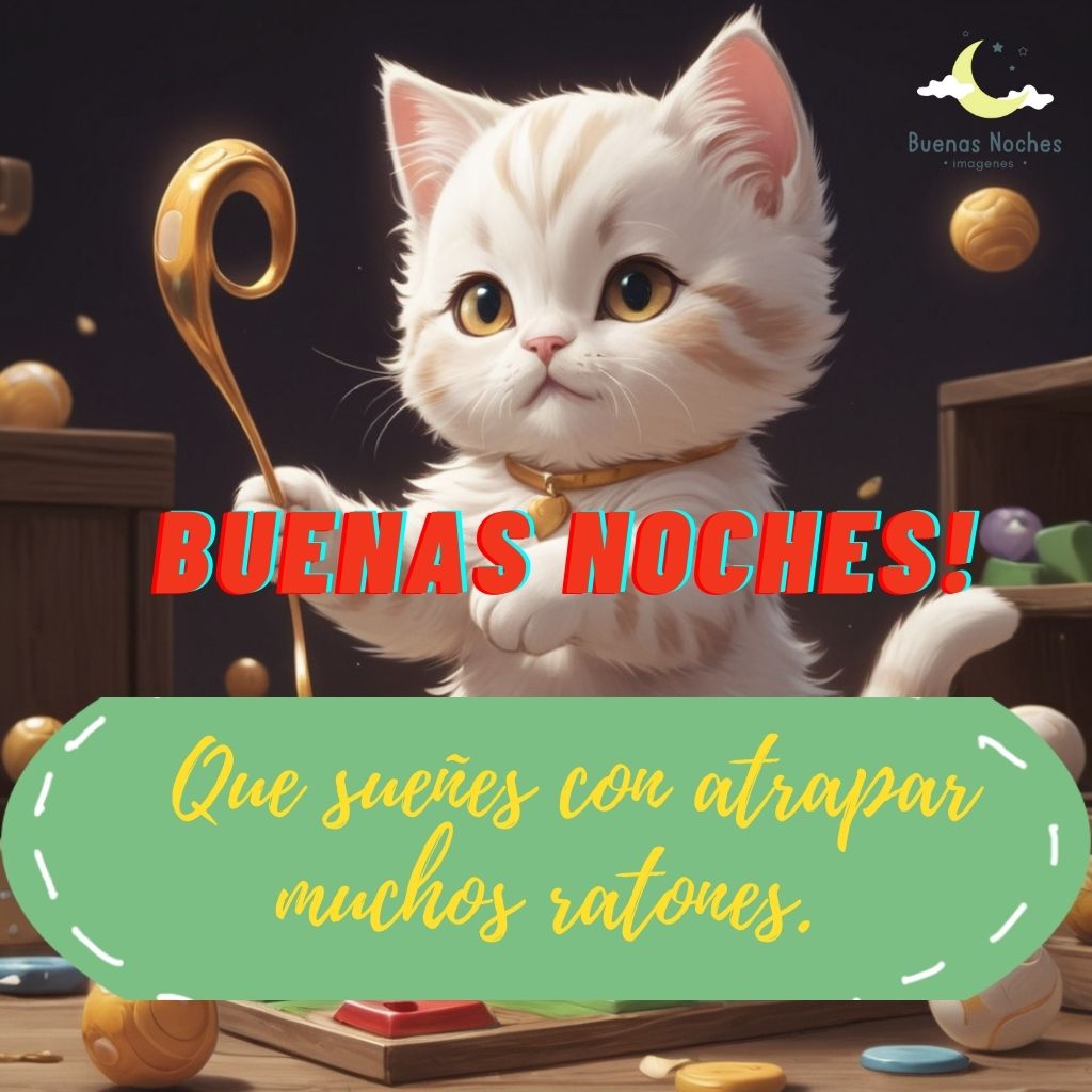 Imagenes de buenas noches con gatos 8