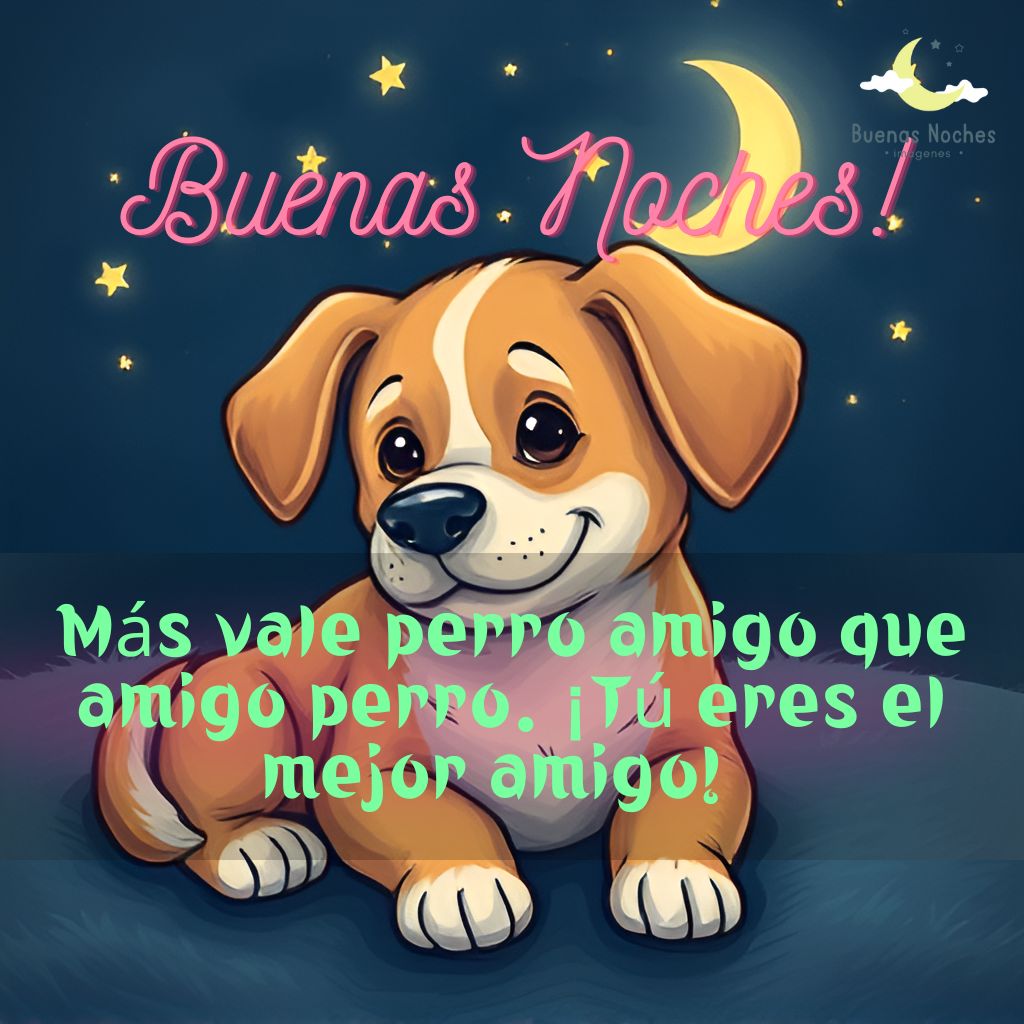 Imagenes de buenas noches con perros 23