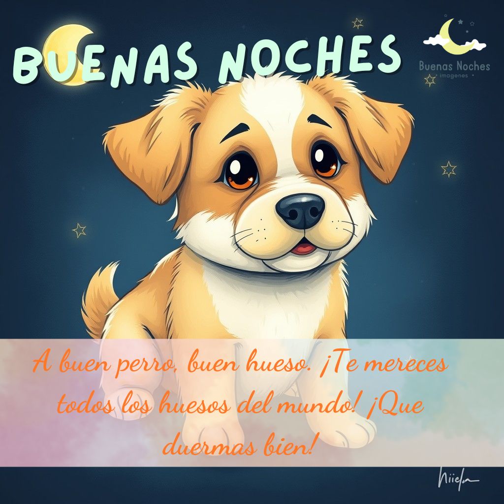 Imagenes de buenas noches con perros 25