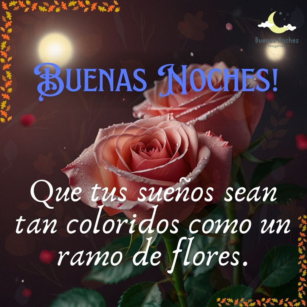 imagenes de buenas noches con flores 15