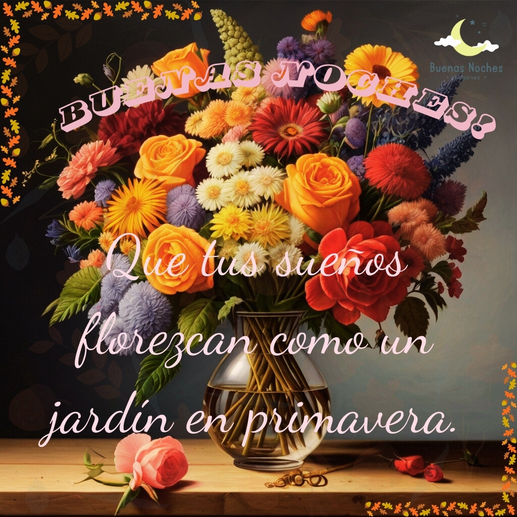 imagenes de buenas noches con flores 4