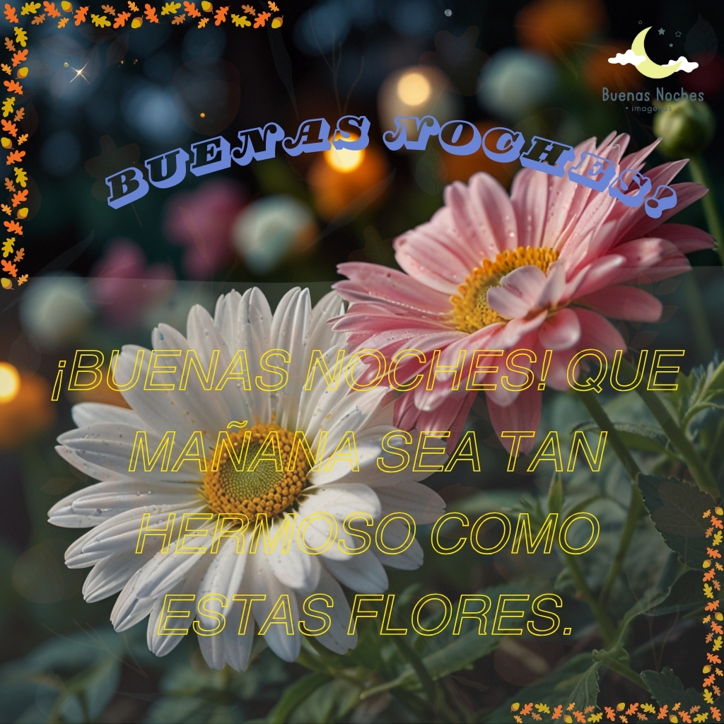 imagenes de buenas noches con flores 6