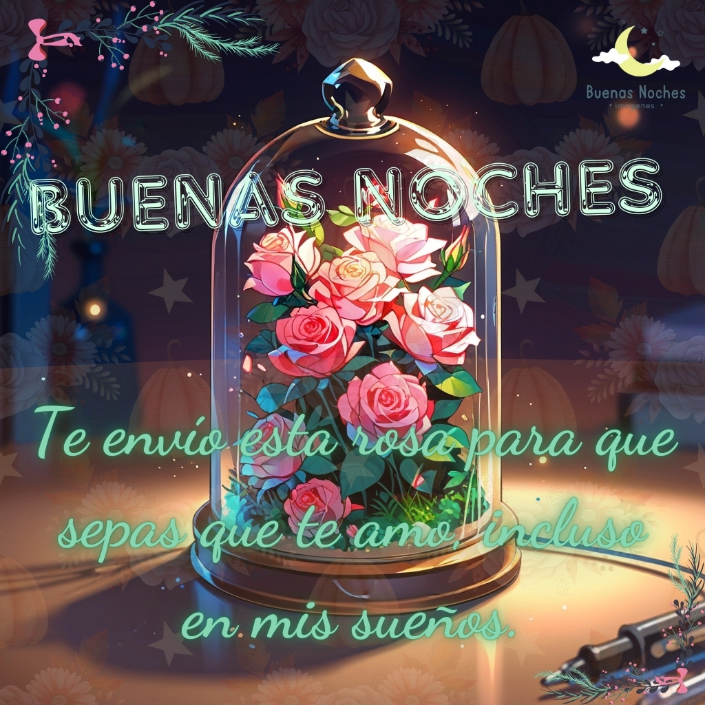 imagenes de buenas noches con rosas 22