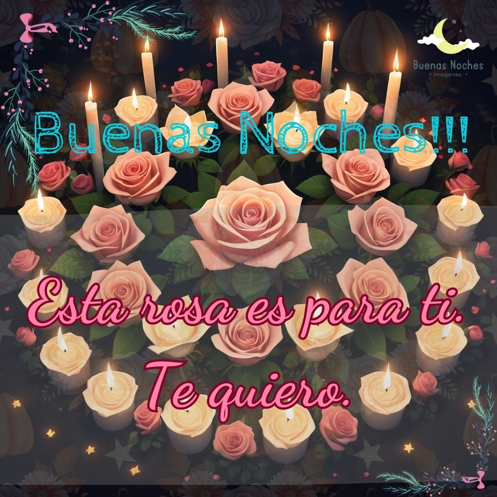 imagenes de buenas noches con rosas 28