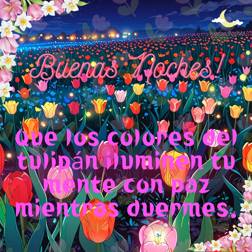 imagenes de buenas noches con tulipanes 12