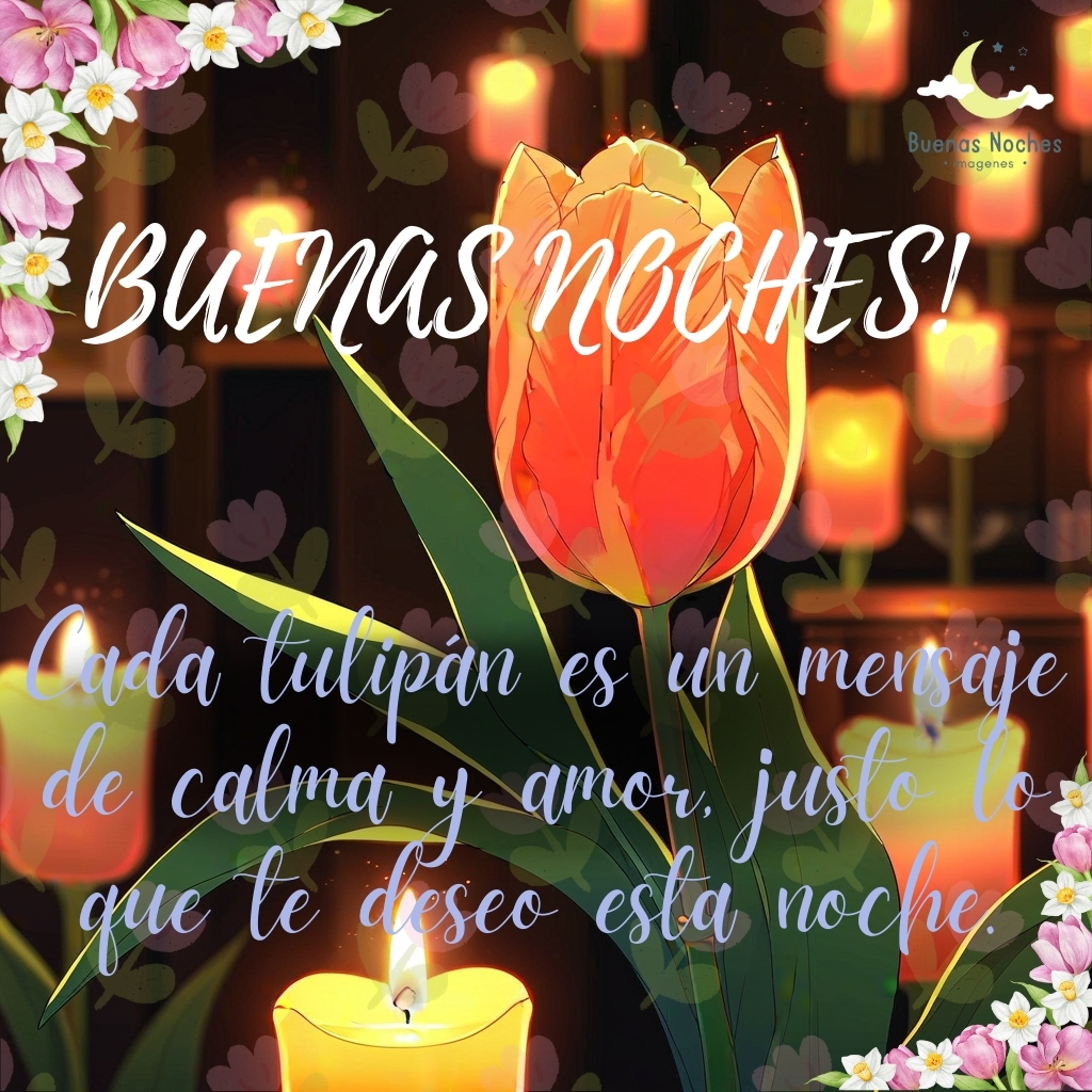 imagenes de buenas noches con tulipanes 25