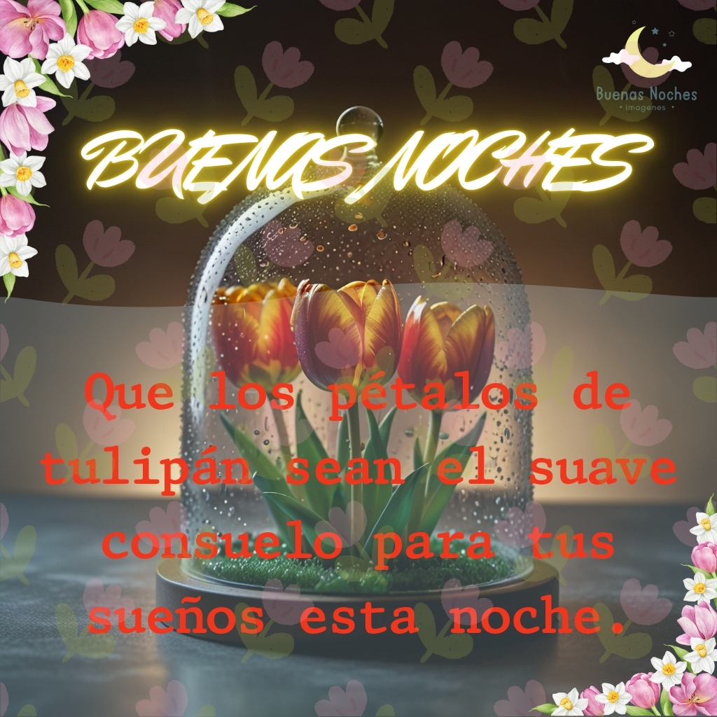 imagenes de buenas noches con tulipanes 30